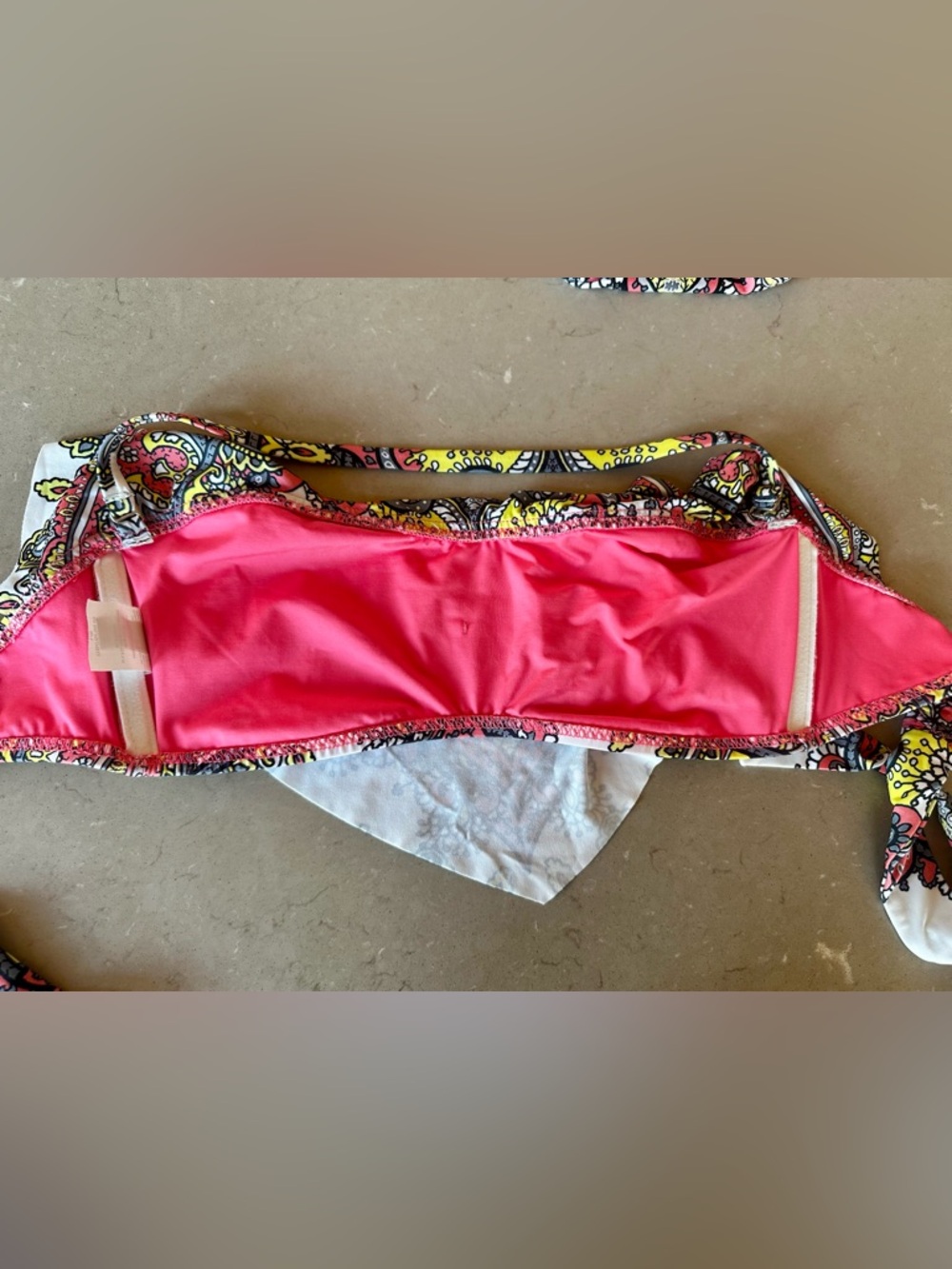 BECCA Rebecca Virtue Bikini Mixed Size Set Paisley Bandeau Print. Boho Swimsuit - Picture 3 of 13